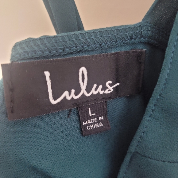 NWT Lulus Air of Romance Forest Green Maxi Dress Size Large - Picture 6 of 13